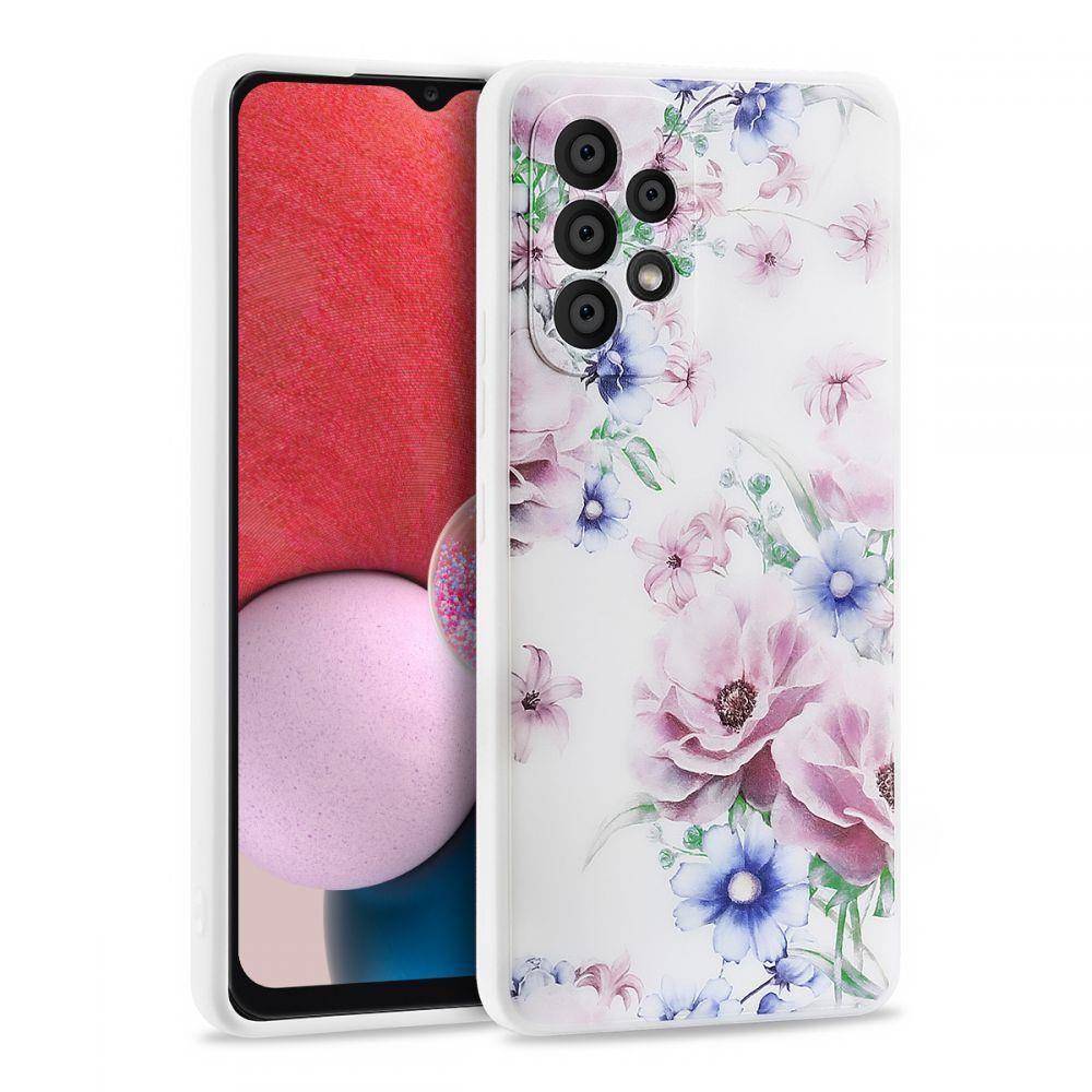Kryt Samsung Galaxy A13 4G / LTE Tech-Protect Mood Blossom Flower bílý