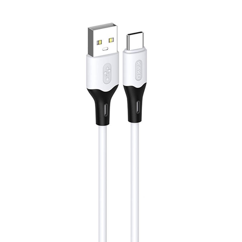 Datový kabel USB-C KAKU Skin Feel (KSC-393) 3,2A 1m - bílý