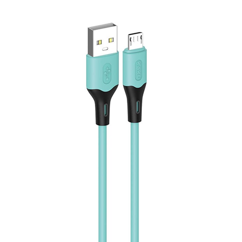 Datový kabel micro USB KAKU Skin Feel (KSC-393) 3,2A 1m - tyrkysový