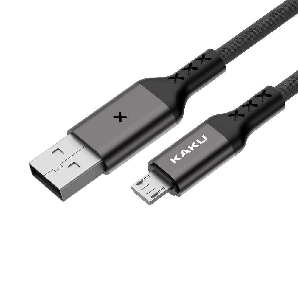 Datový kabel micro USB 3,2A, 1m, hlasová reakce, KAKU (KSC-114), šedý