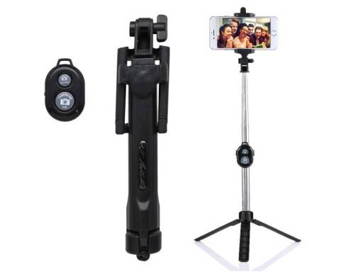 Selfie tyč / stativ tripod Bluetooth černý