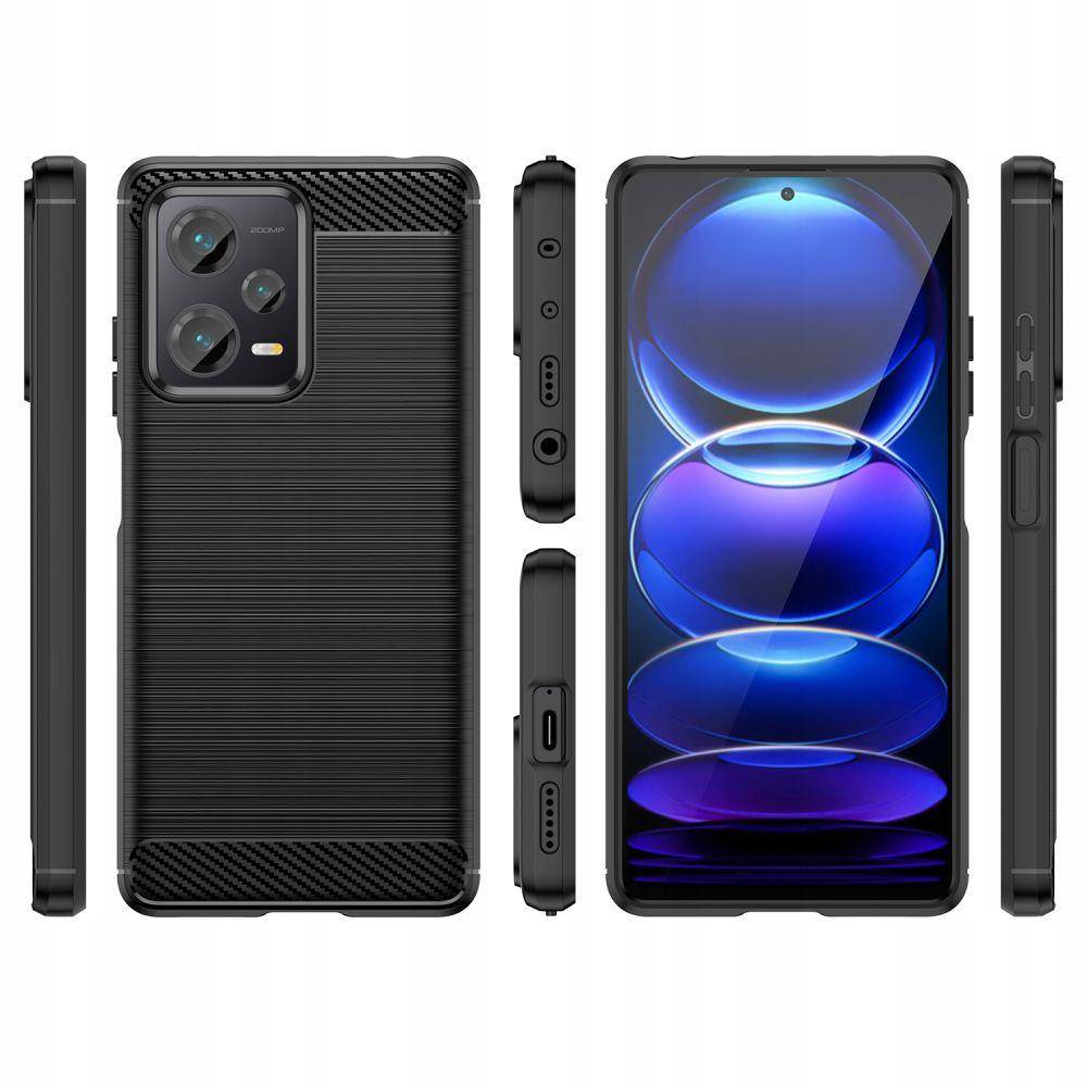 Kryt Xiaomi Redmi Note 12 5G / Poco X5 5G Tech-Protect TPU Carbon černý