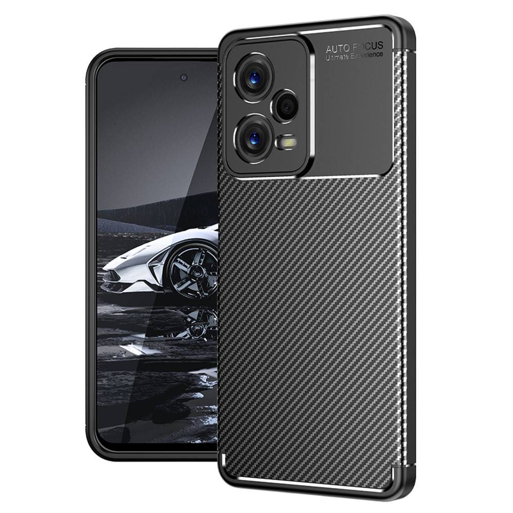 Kryt Xiaomi Redmi Note 12 5G / POCO X5 5G Armored Shockproof Carbon Fiber černý