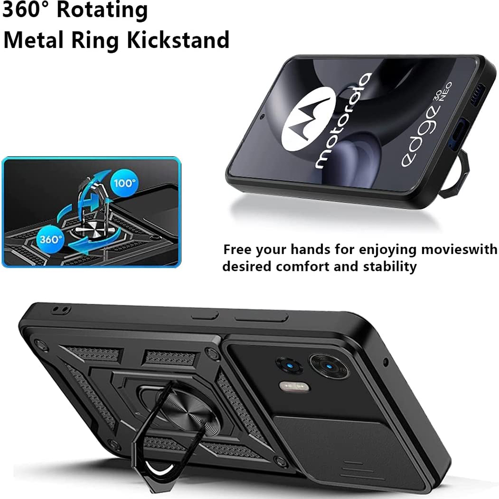 Kryt Motorola EDGE 30 Neo Techsuit CamShield Pro černý