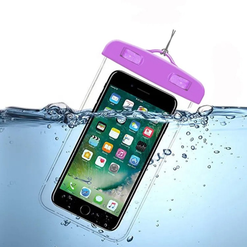 Pouzdro Vodotěsné na telefon 6,5" Techsuit fialové