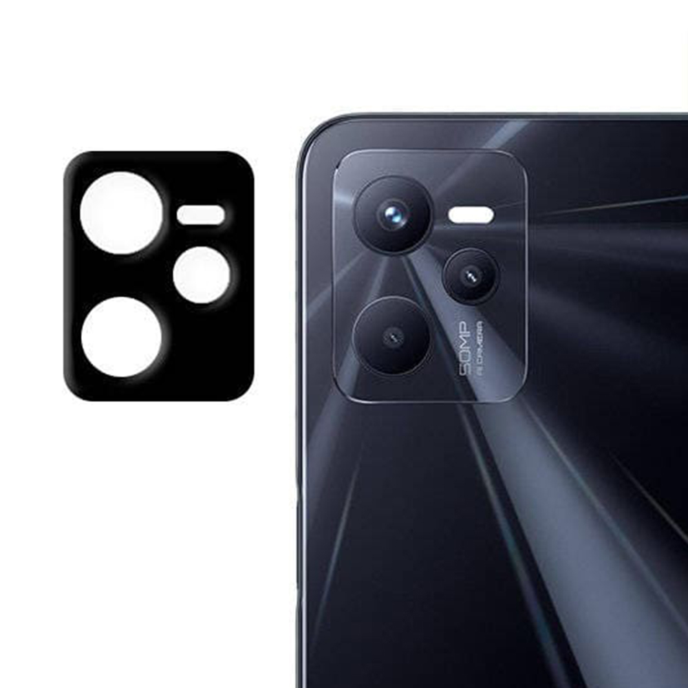Sklo pro celý fotoaparát Realme C35 / Narzo 50A Prime – černé