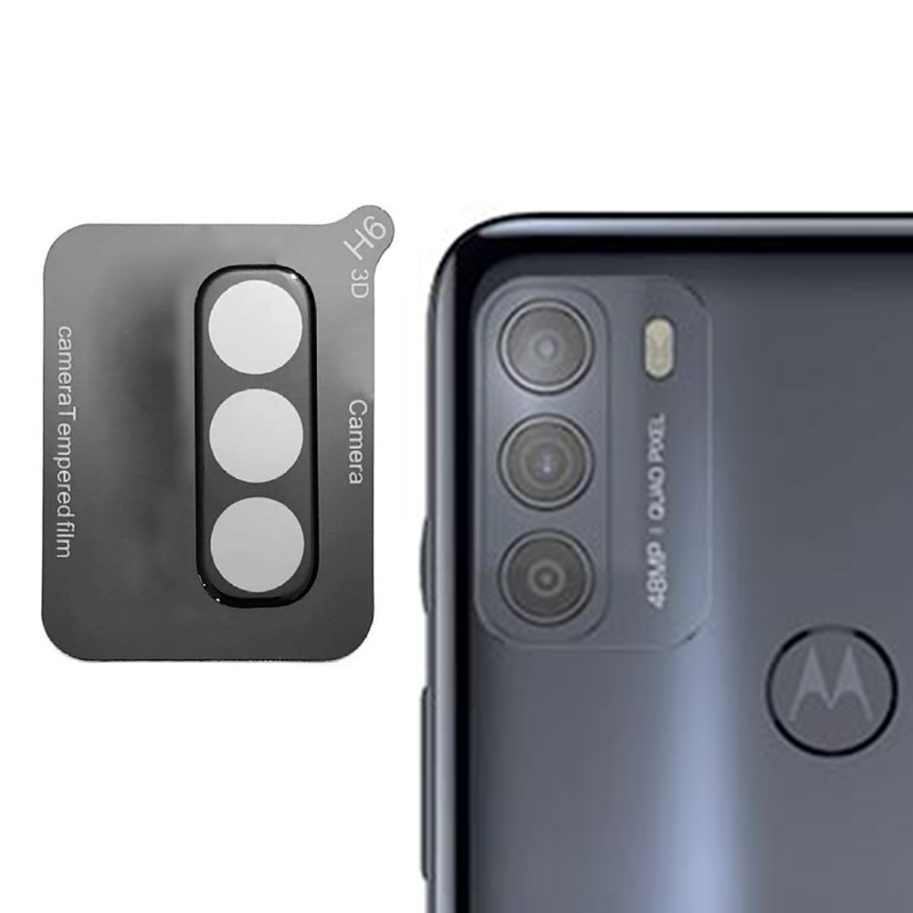 Hybridní sklo pro celý fotoaparát Motorola Moto G50 – černé