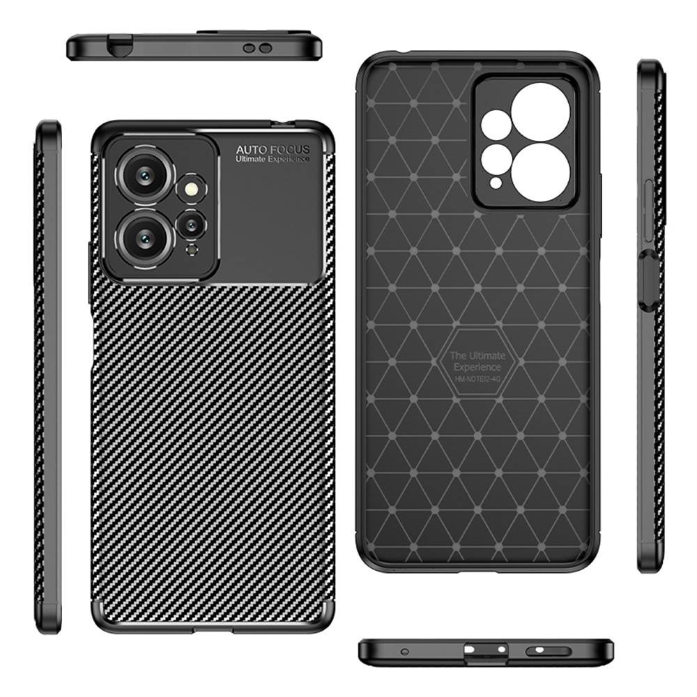 Kryt Xiaomi Redmi Note 12 4G case Armored Shockproof Carbon Fiber black