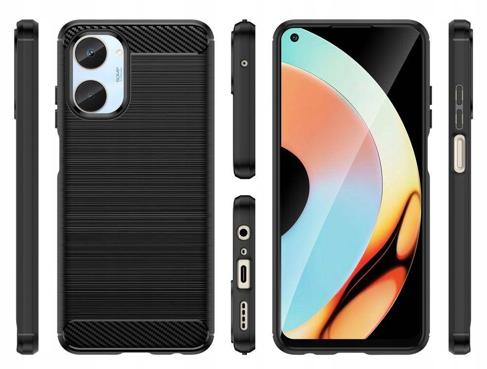 Kryt Realme 10 4G Tech-Protect TPU Carbon černý