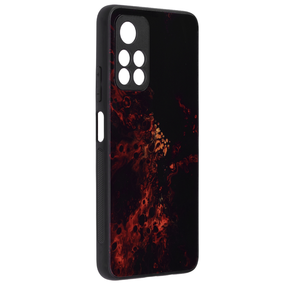 Pouzdro Xiaomi Redmi Note 11 5G / Redmi Note 11s 5G / Poco M4 Pro 5G Techsuit - Glaze Series, Red Nebula