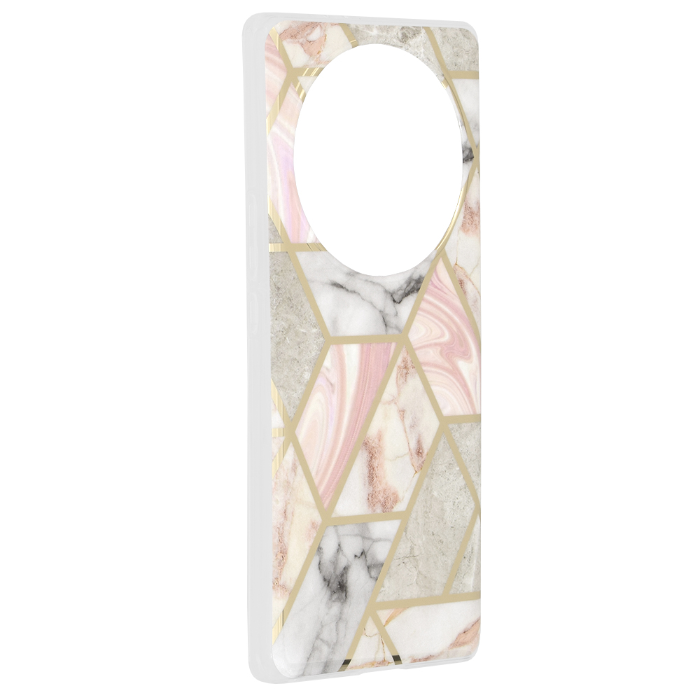 Kryt Honor Magic 5 Lite Techsuit - Marble Series - Pink Hex