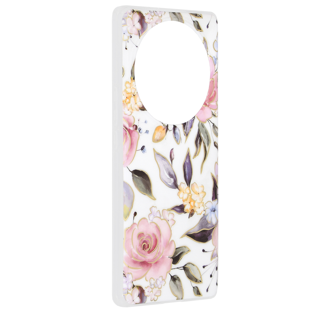 Kryt Honor Magic 5 Lite Techsuit - Marble Series - Chloe White