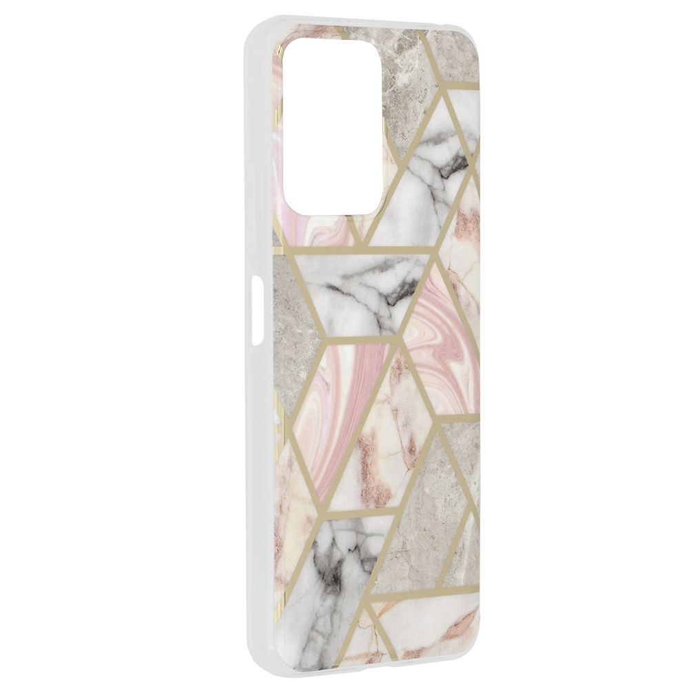 Kryt Xiaomi Redmi Note 12 5G / Poco X5 Techsuit - Marble Series - Pink Hex