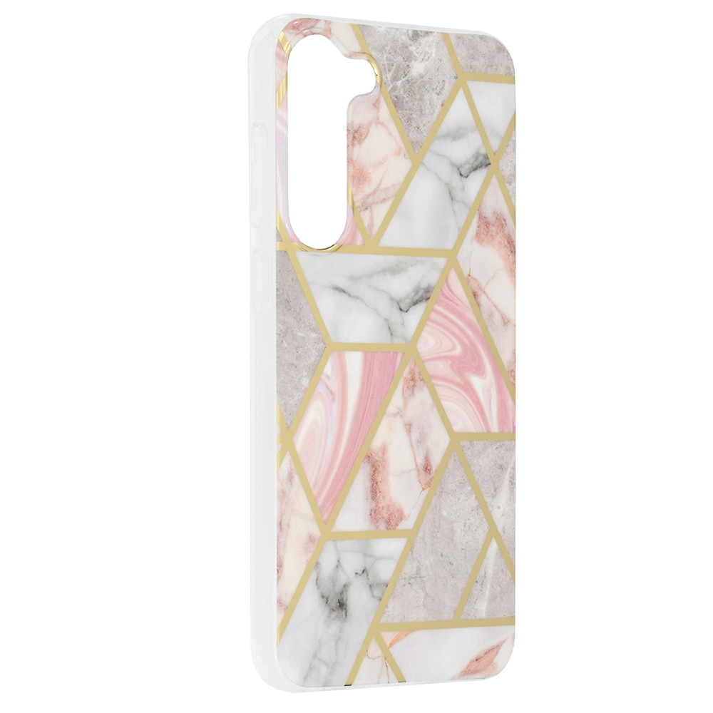 Kryt Samsung Galaxy S23 Plus Techsuit - Marble Series - Pink Hex
