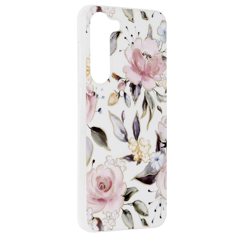 Kryt Samsung Galaxy S23 Plus Techsuit - Marble Series - Chloe White