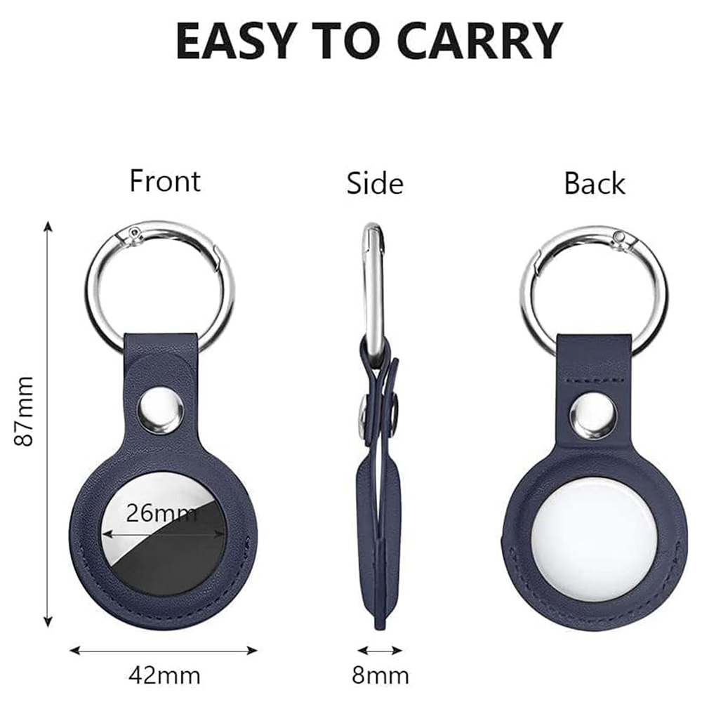 Pouzdro pro APPLE AIRTAG Techsuit (SLH1), kožené modré