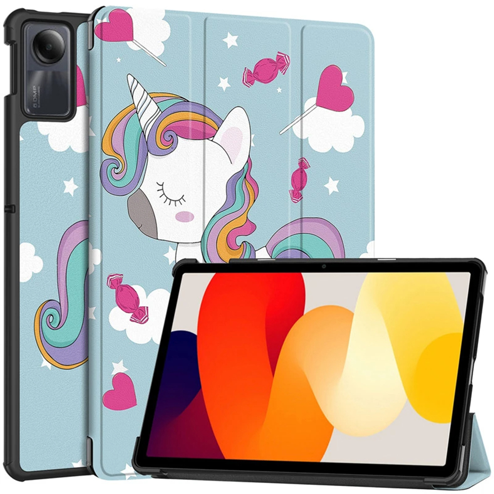 Pouzdro pro tablet Xiaomi Redmi Pad SE 11", Techsuit FoldPro jednorožec