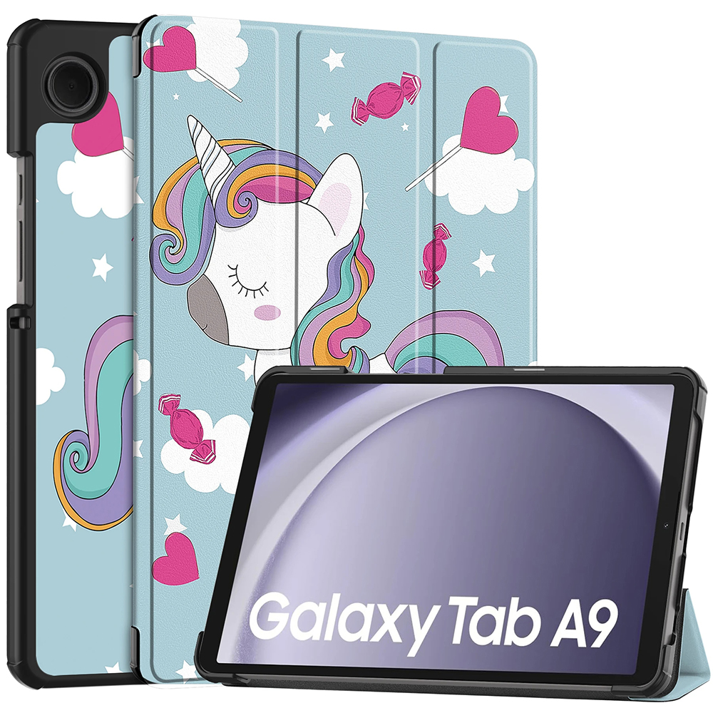 Pouzdro pro tablet Samsung Galaxy Tab A9 / A11, Techsuit FoldPro jednorožec