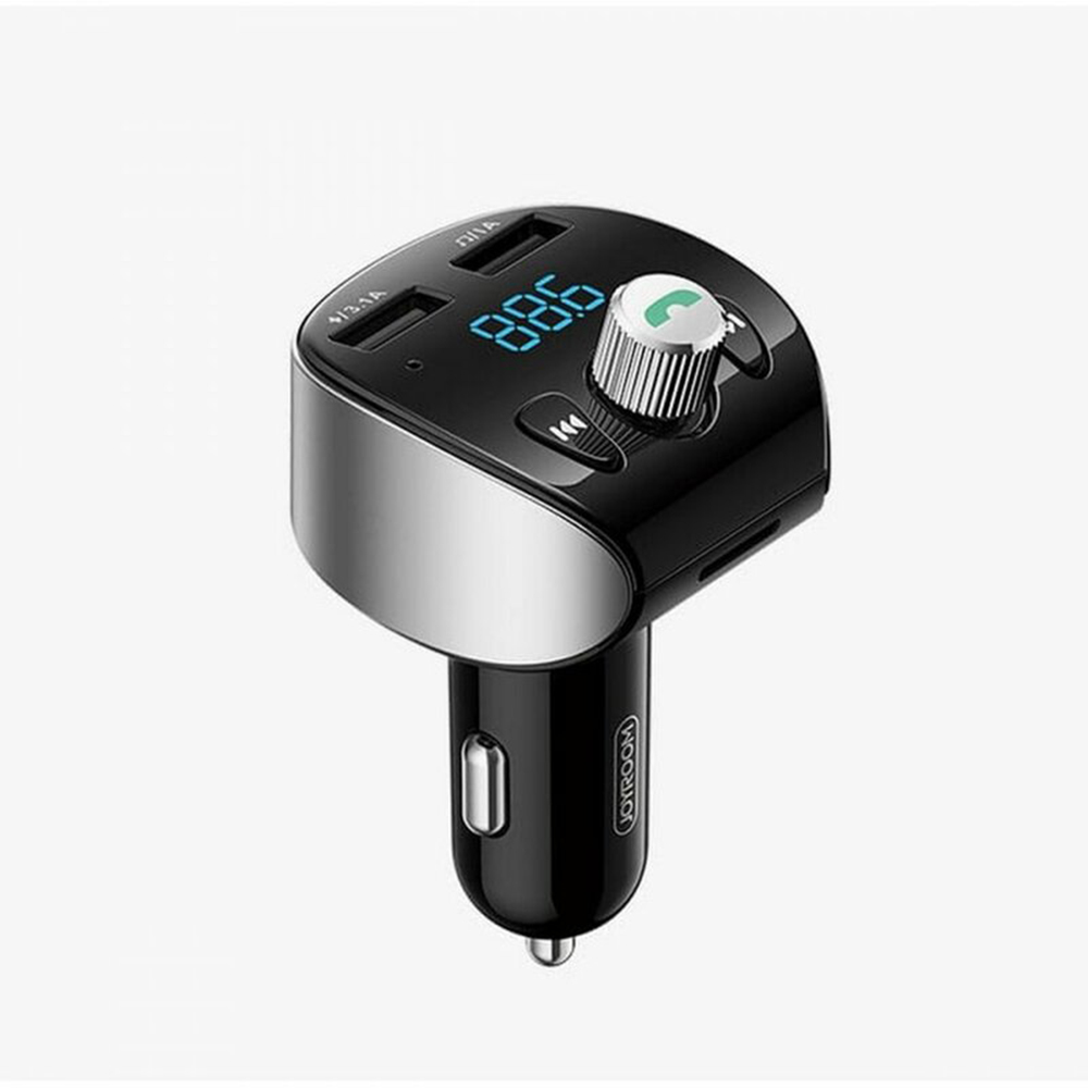 FM modulátor s nabíječkou do auta JoyRoom (JR-CL02) - 2 x USB, MicroSD, s LED displejem, - černý