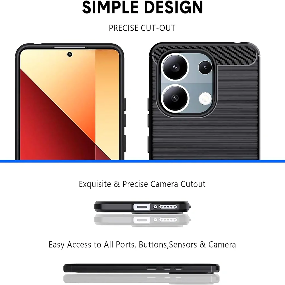 Kryt Xiaomi Redmi Note 13 Pro 4G / Poco M6 Pro 4G, Armored Carbon black