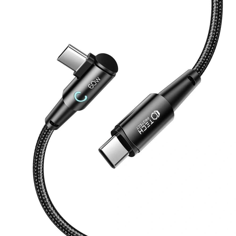 Datový kabel Tech-Protect Ultraboost "L" USB-C na USB-C, 6A PD60W 2m černý
