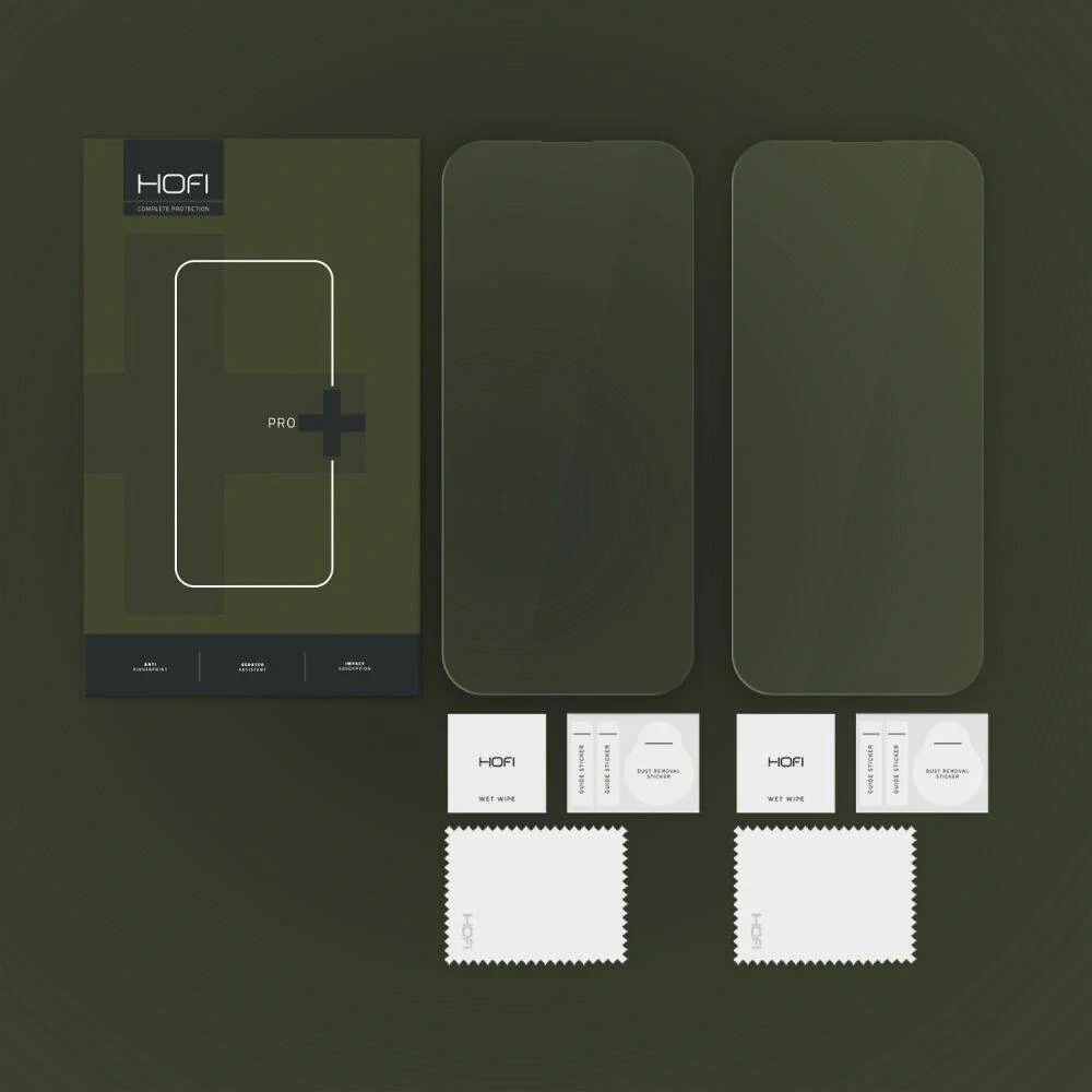 Tvrzené sklo 5D iPhone 16 HOFI Glass Pro+, 2 kusy, čiré