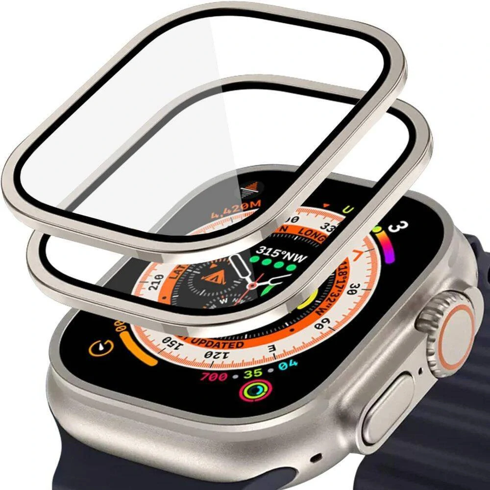 Tvrzené sklo pro APPLE WATCH ULTRA 1 / 2 (49MM) Hofi Glass Ring 2 kusy (Titanium)