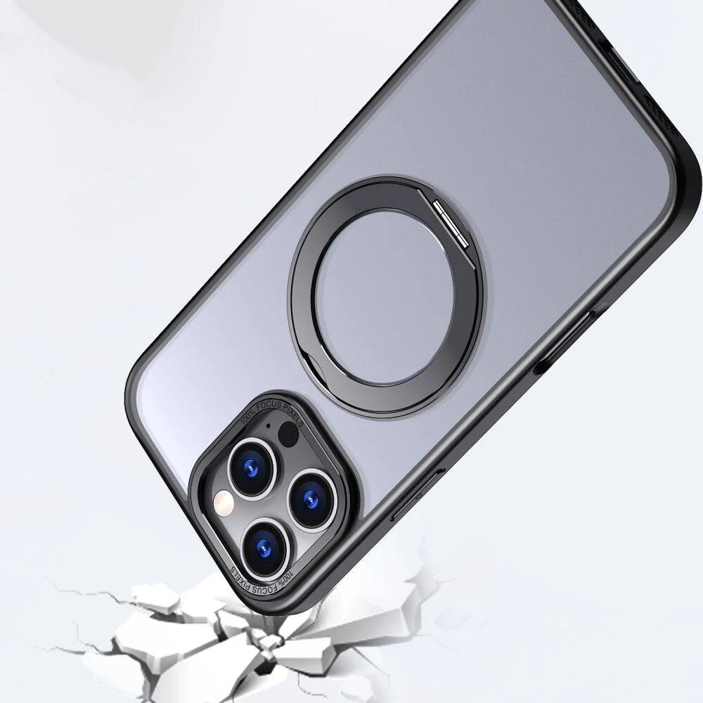 Kryt iPhone 16 Pro Max Tech-Protect MagRing MagSafe Matte černý