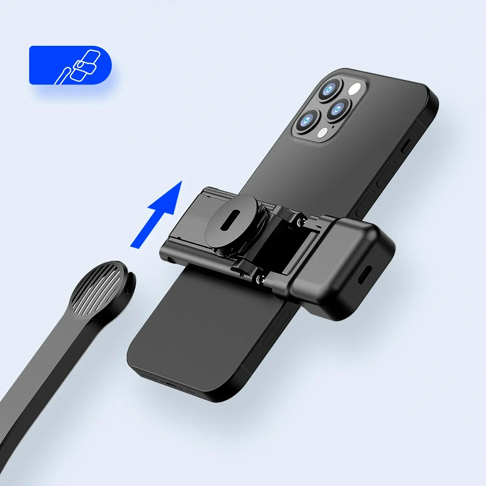 Selfie tyč Tripod Techsuit (C01s) – se skládacím stabilním stativem, dálkovým ovládáním Bluetooth, výplňovým světlem, 107 cm – černá