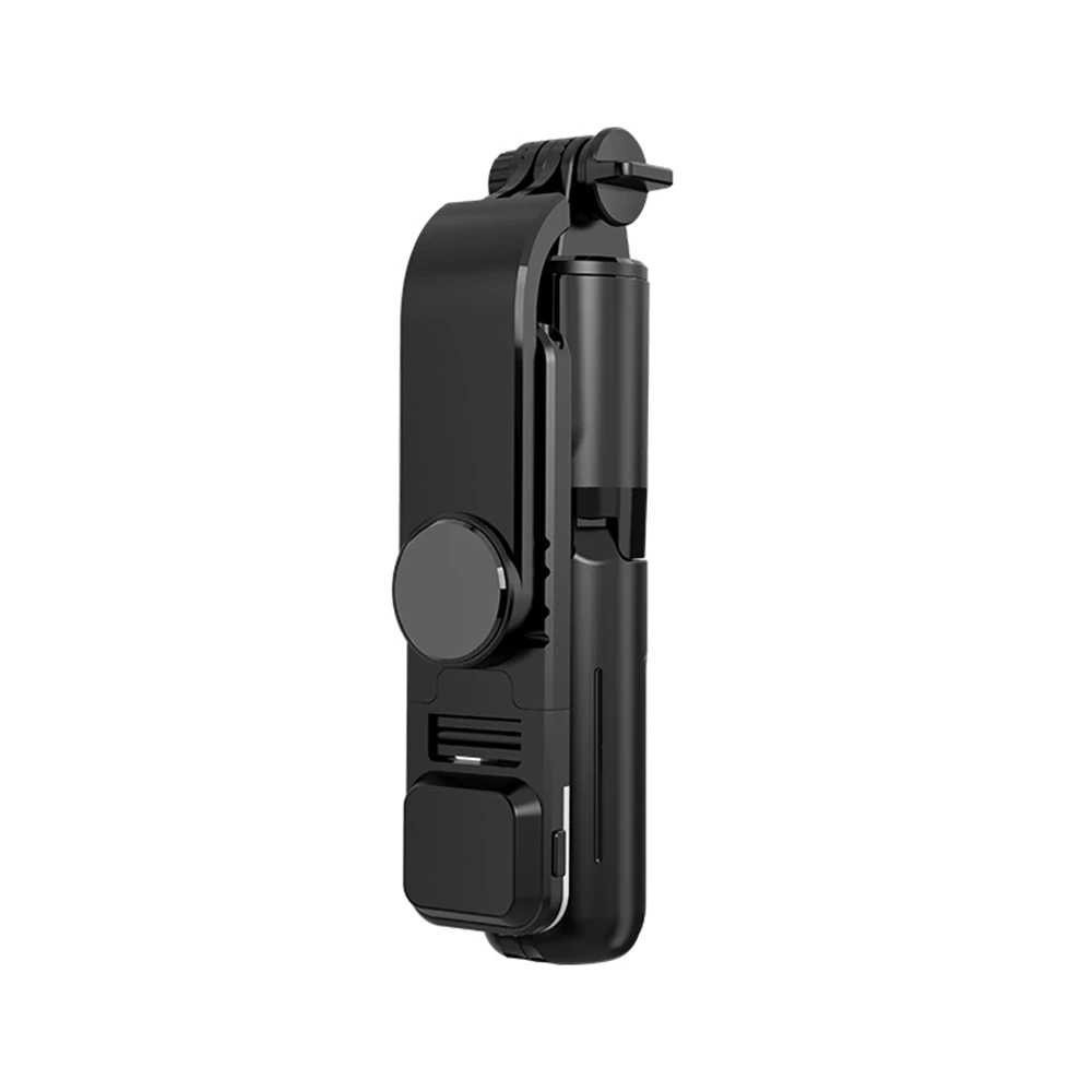 Selfie tyč Tripod Techsuit (L11s) - Stabilní stativ s dálkovým ovládáním Bluetooth a LED světlem, 75 cm - černý