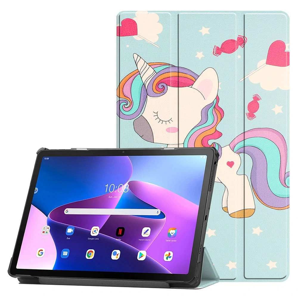 Pouzdro pro tablet Xiaomi Redmi Pad SE 4G 8,7", Techsuit FoldPro jednorožec