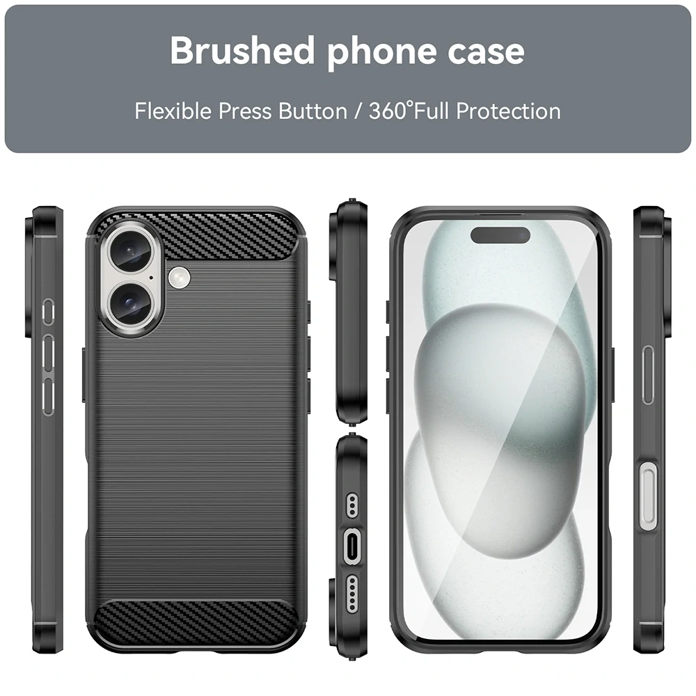 Kryt iPhone 16 Armored Carbon černý