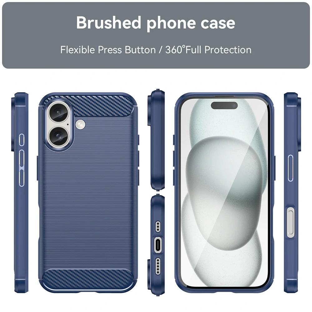 Kryt iPhone 16 Plus Armored Carbon modrý