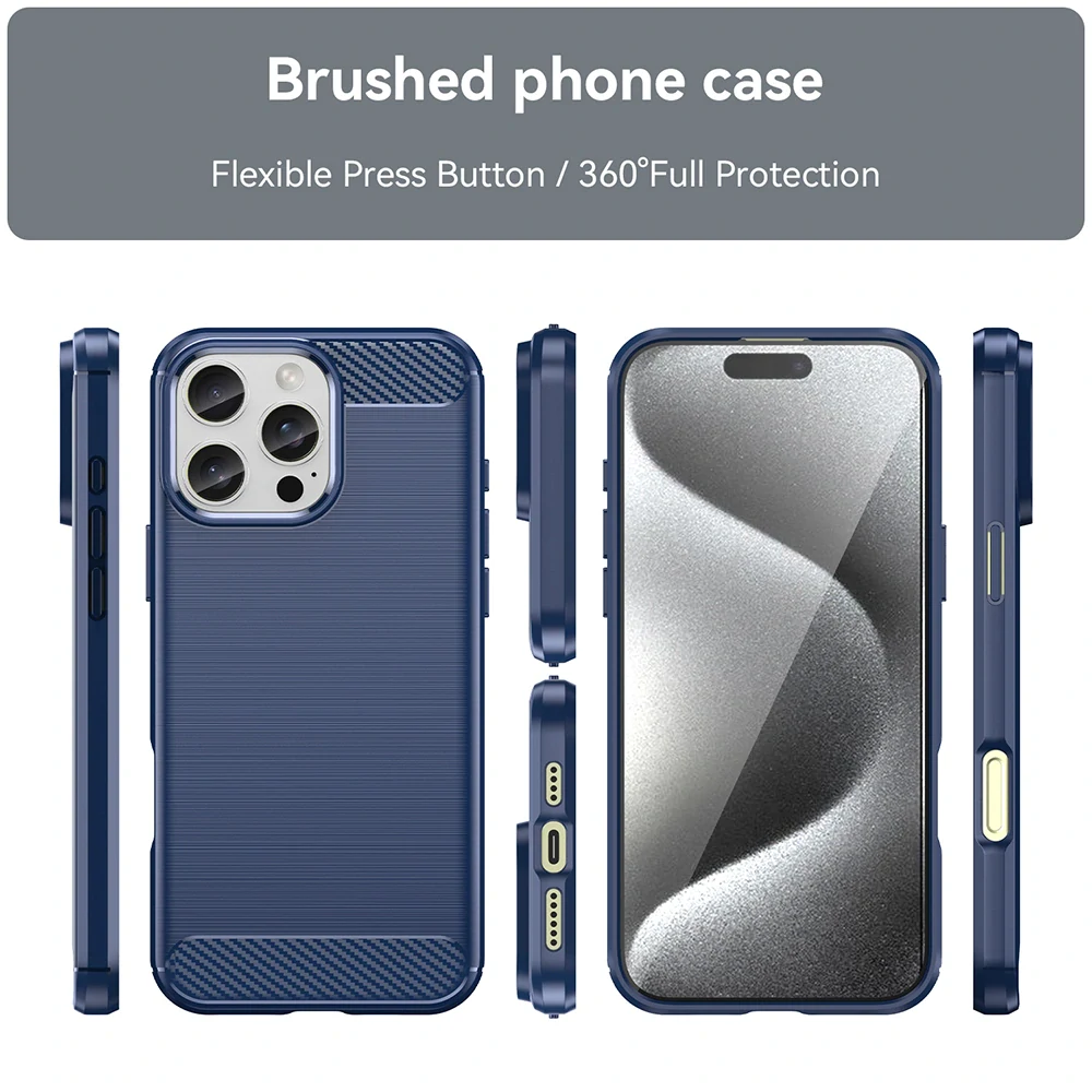 Kryt iPhone 16 Pro Armored Carbon modrý