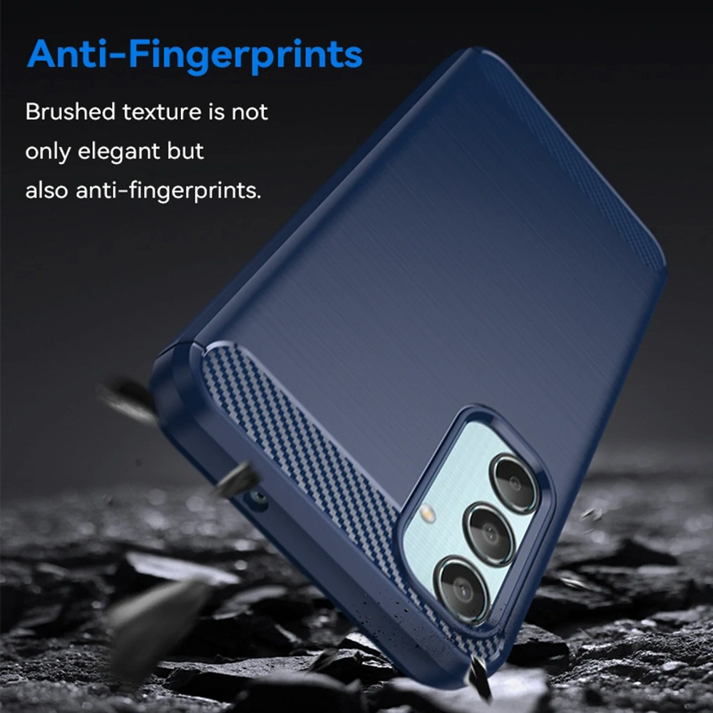 Kryt Samsung Galaxy M55, Armored Carbon modrý