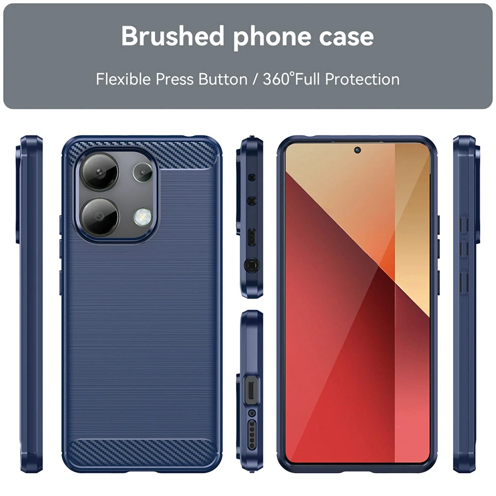 Kryt Xiaomi Redmi Note 13 4G, Armored Carbon modrý