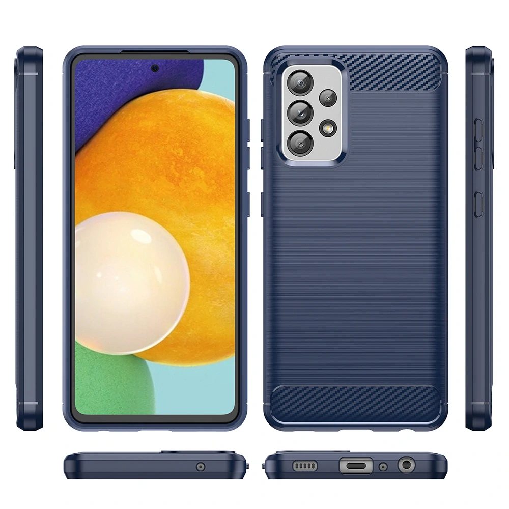 Kryt Samsung Galaxy A23 4G / A23 5G Armored Carbon modrý