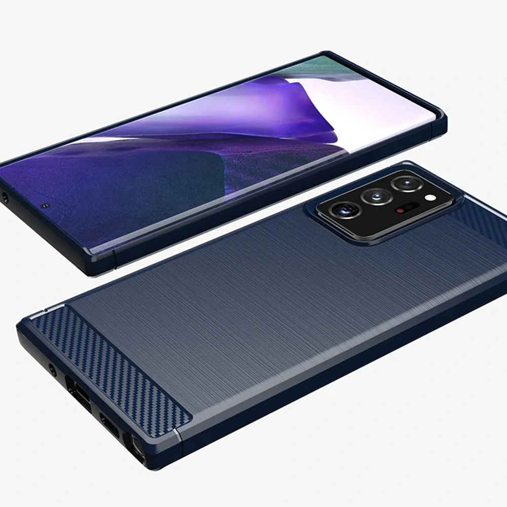 Kryt Samsung Galaxy S21 Ultra 5G, Armored Carbon modrý