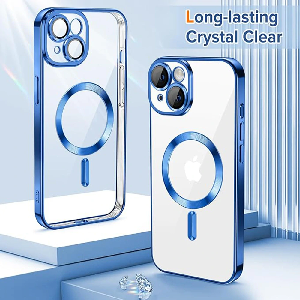Kryt Samsung Galaxy S24 Plus Techsuit Luxury Crystal MagSafe - tmavě modrý
