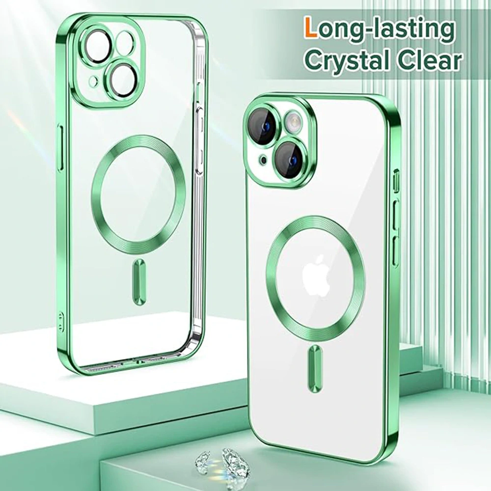 Kryt Samsung Galaxy A35 5G Techsuit Luxury Crystal MagSafe - zelený
