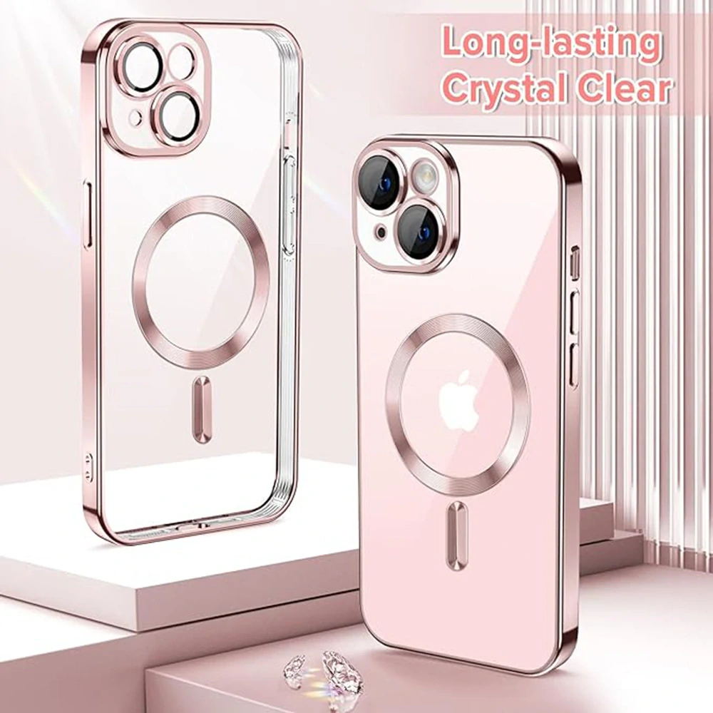 Kryt Samsung Galaxy A55 5G Techsuit Luxury Crystal MagSafe - růžový