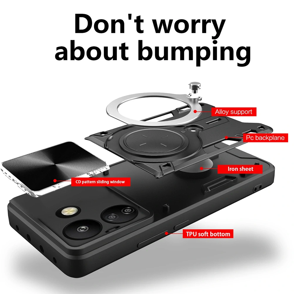 Kryt Xiaomi Redmi 13C 4G / Poco C65 Techsuit CamGuard Pro - černý