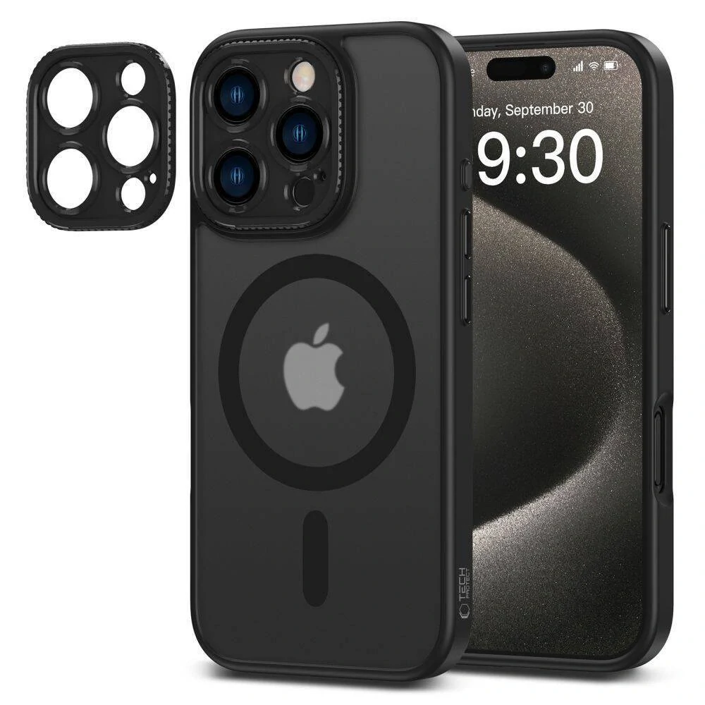 Kryt iPhone 16 Pro Max Tech-Protect MagCam MagSafe černý