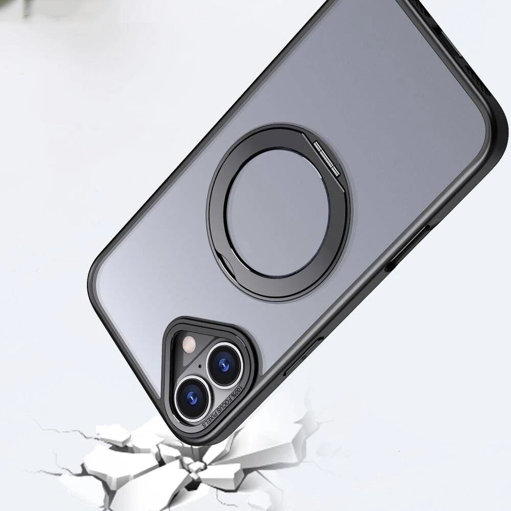 Kryt iPhone 16 Tech-Protect MagRing MagSafe Matte černý