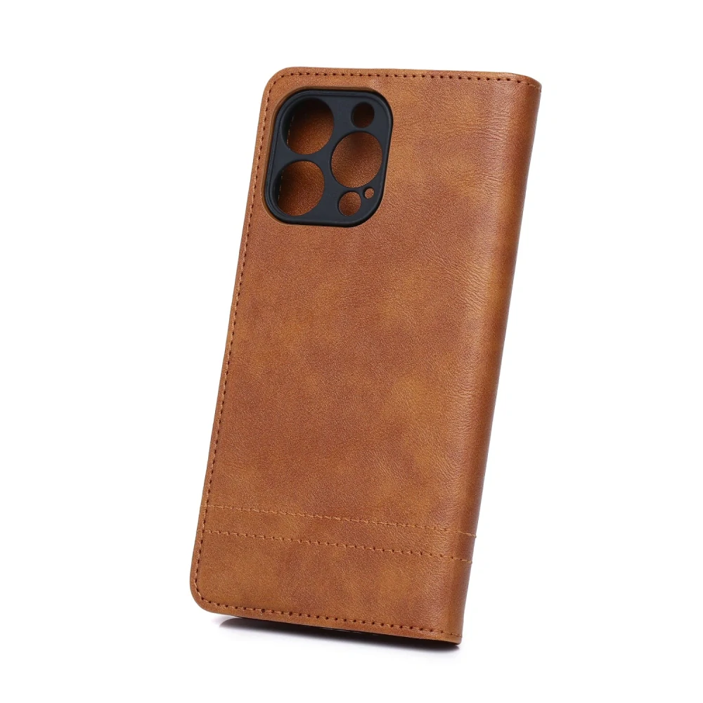 Pouzdro flip Samsung Galaxy A17 5G, smart seam, hnědé