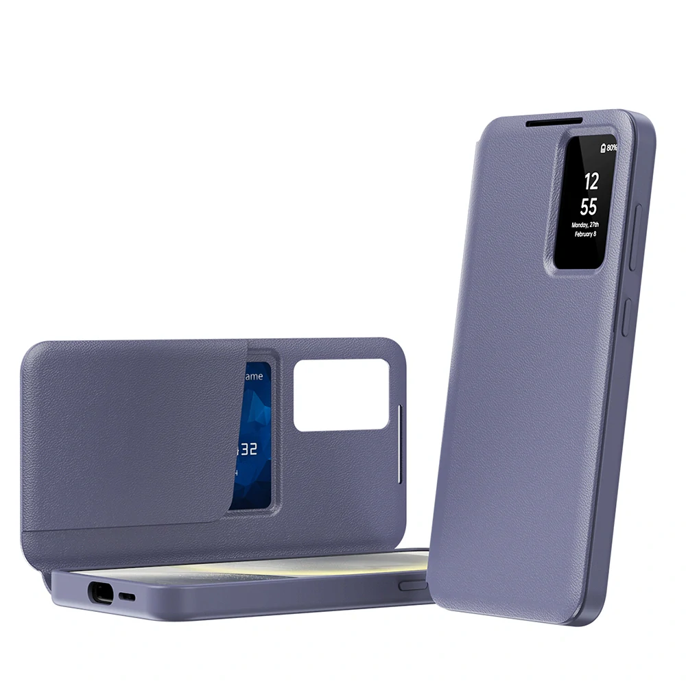 Pouzdro Samsung Galaxy A56 5G Smart View Techsuit, fialové