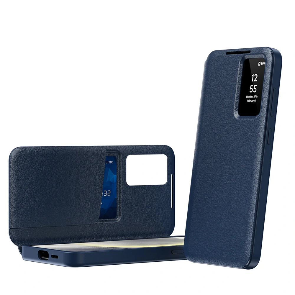 Pouzdro Samsung Galaxy A55 5G Smart View Techsuit, modré