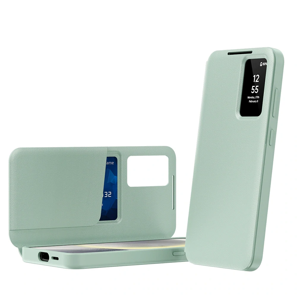 Pouzdro Samsung Galaxy A55 5G Smart View Techsuit, zelené