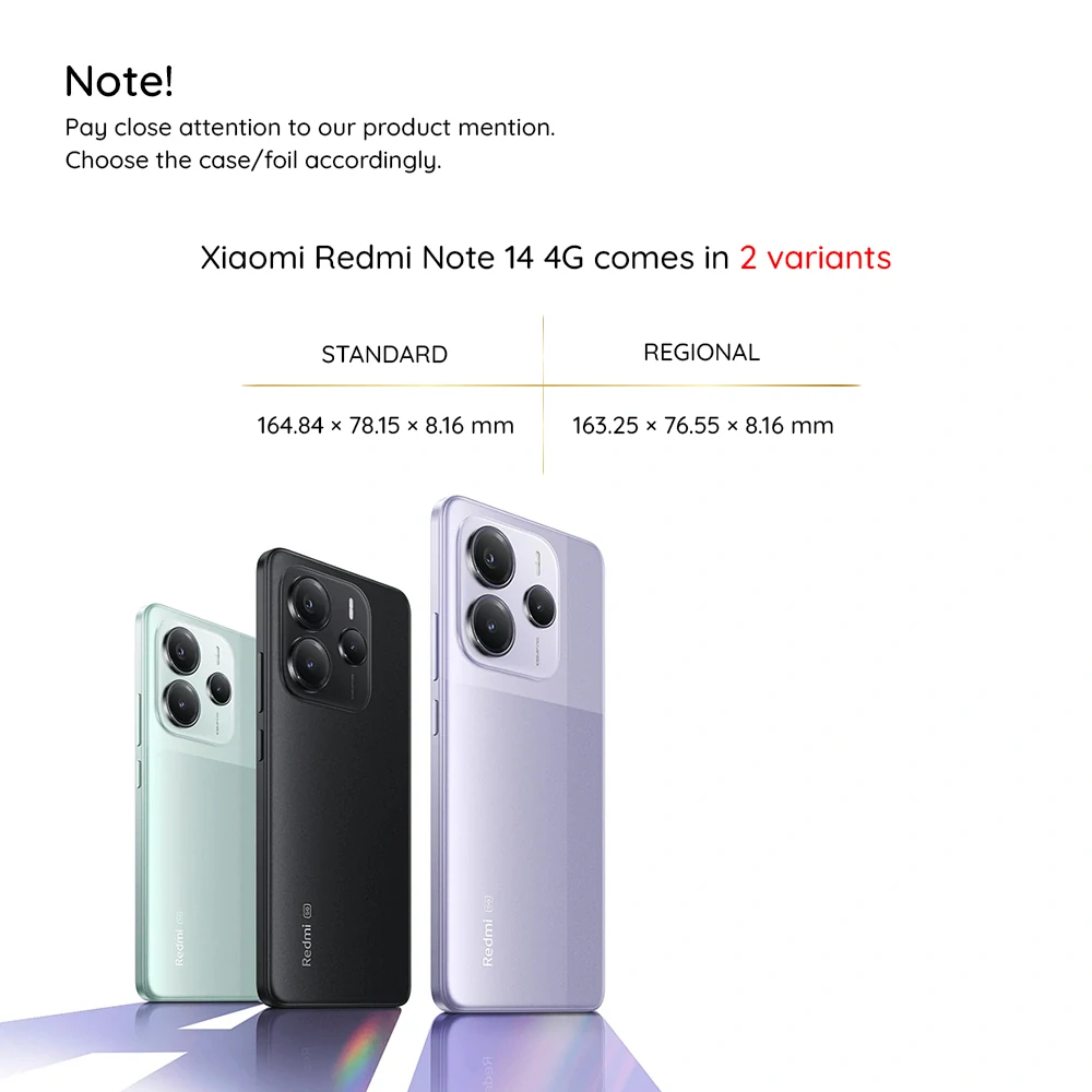 Sklo pro celý fotoaparát Xiaomi Redmi Note 14 4G (regional) – černé