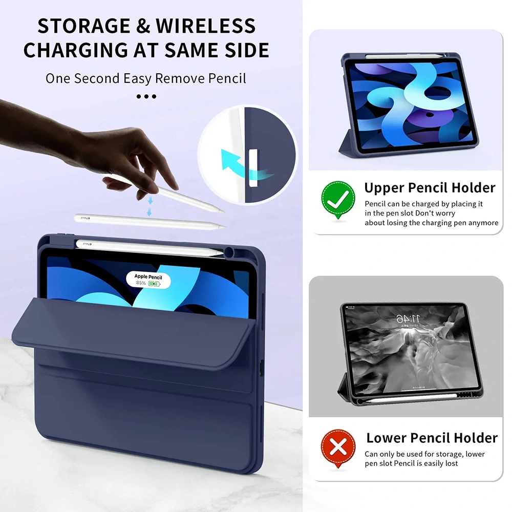 Pouzdro pro tablet iPad Air 4 (2020) / Air 5 (2022), Flex Trifold, černé